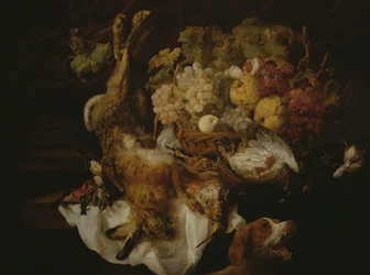 Nature morte, avec chien